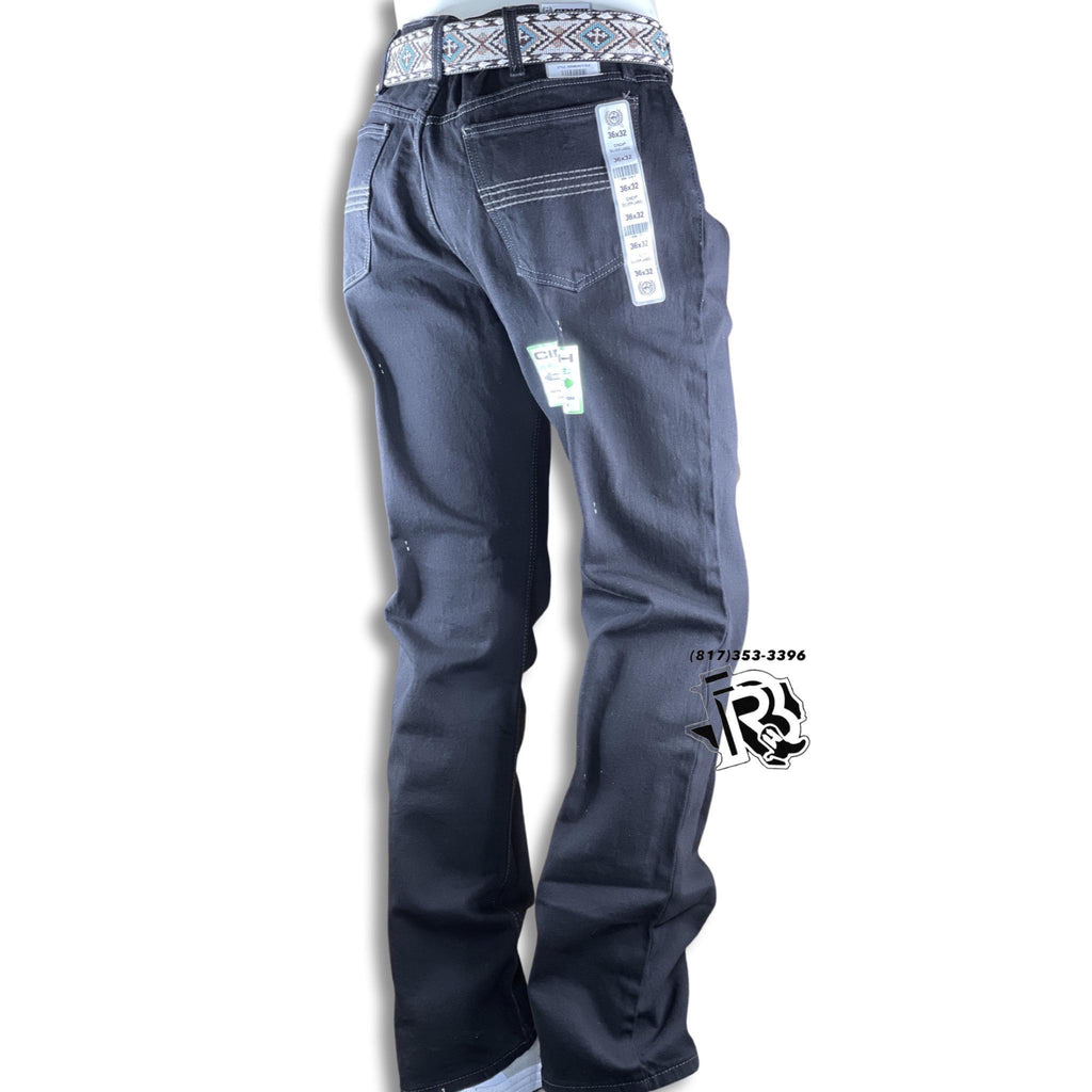 STRAIGHT LEG MEN'S CINCH JEANS BLACK JEANS MB98034012 SILVER LABEL