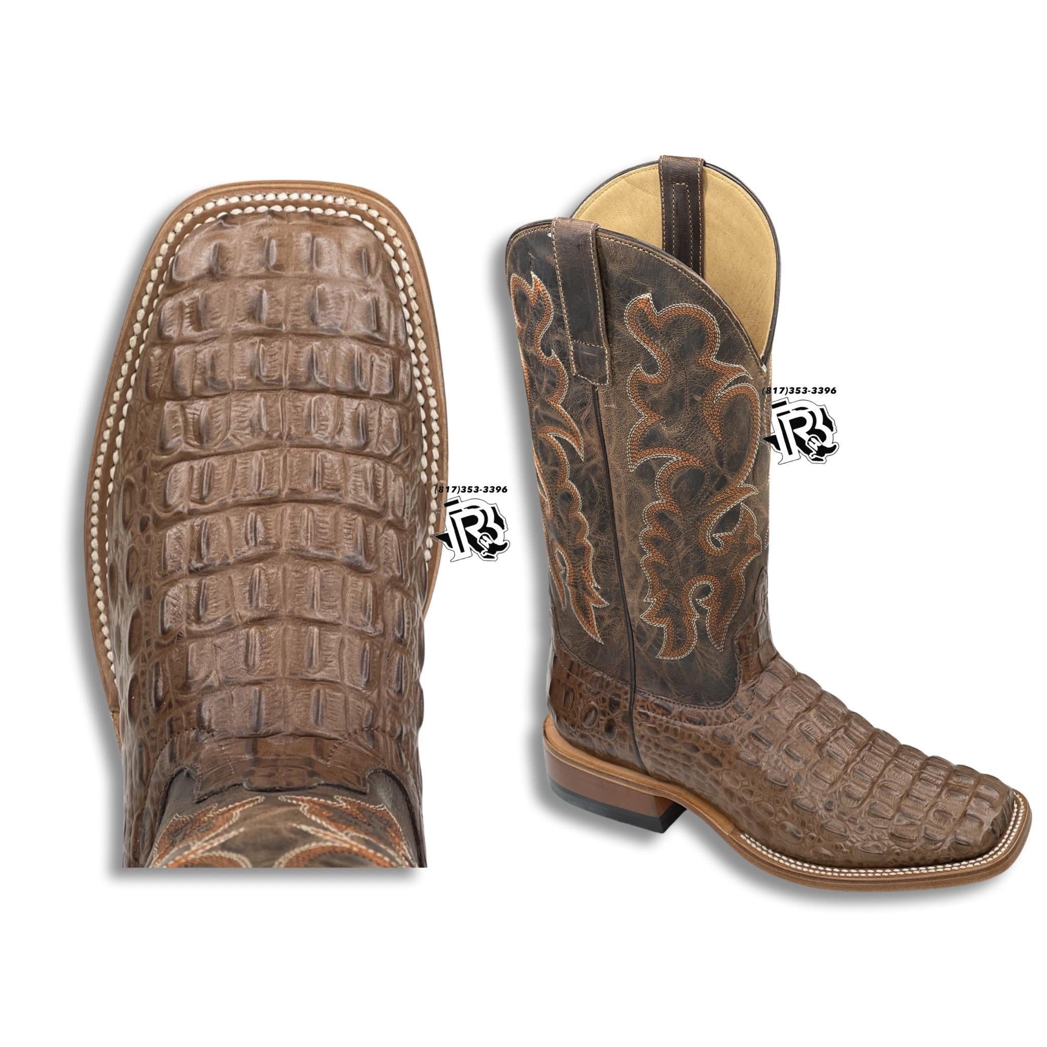 ” Gavin “ | Men Square Toe  Square Toe Western Boots Caiman Print