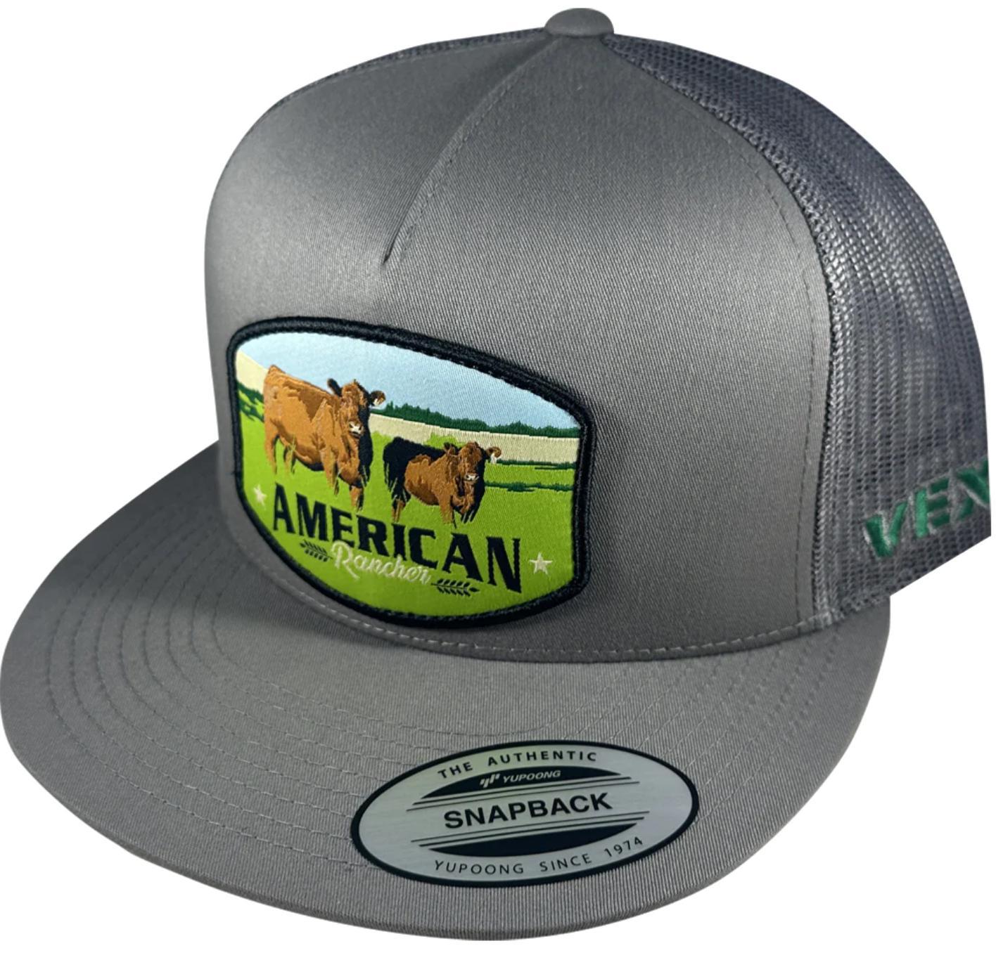‘’JACOB’’ MENS AMERICAN RANCHER-RED ANGUS COW/CALF-LT STEEL GREY