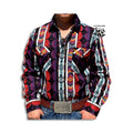 “ Parker “ | MENS BRUSHED COTTON MAROON PRINT SHIRT PANHANDLE | PSMSOSRZ20