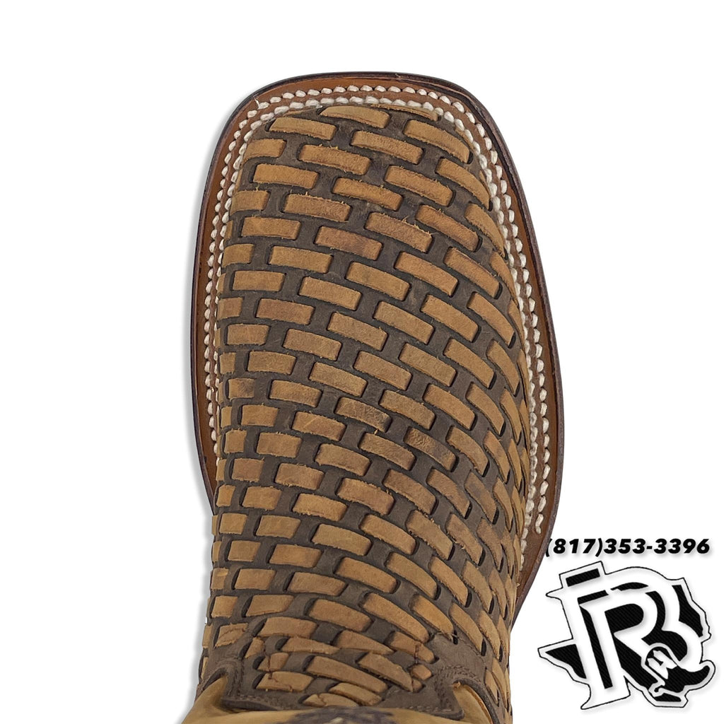 BASKET WEAVED BOOTS | COOPER MEN SQUARE TOE BOOTS