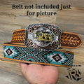 “ HORSE PRAYER “ | WESTERN SQUARE BUCKLE TOOLED DESIGN