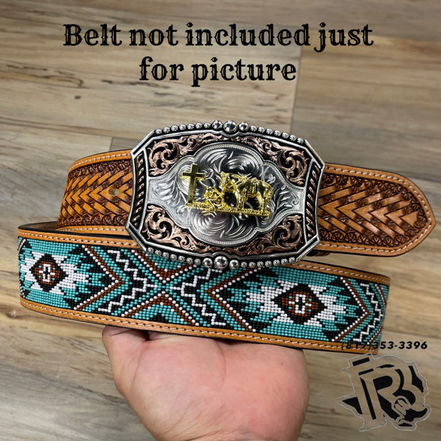“ HORSE PRAYER “ | WESTERN SQUARE BUCKLE TOOLED DESIGN