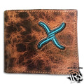 TWISTED X WALLET BIFOLD DISTRESSED TURQUOISE (XH-80B)