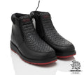 ROCK EM SHOES BLACK WITH RED BOTTOM