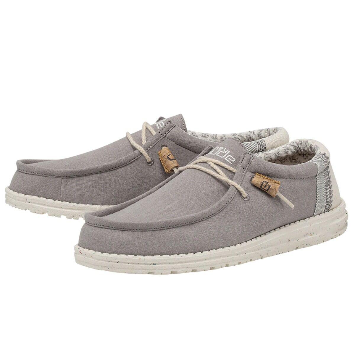 MENS HEY DUDE WALLY LINEN NATURAL GREY | 110793297