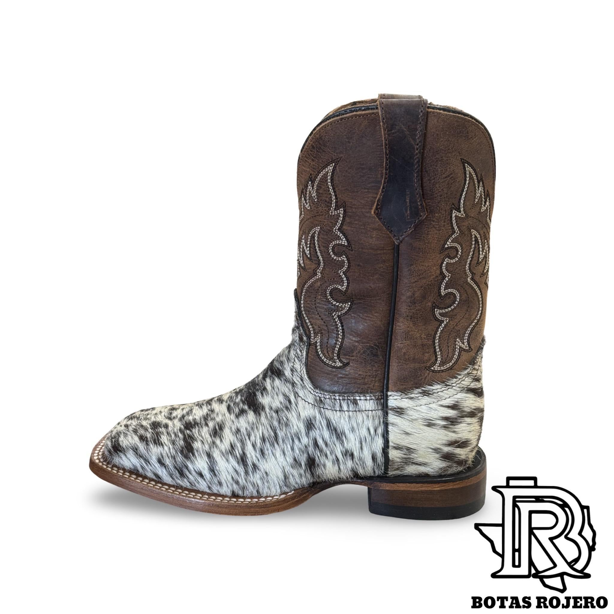 ‘’JAMES’’ | KIDS WESTERN COWHIDE SQUARE TOE BOOTS
