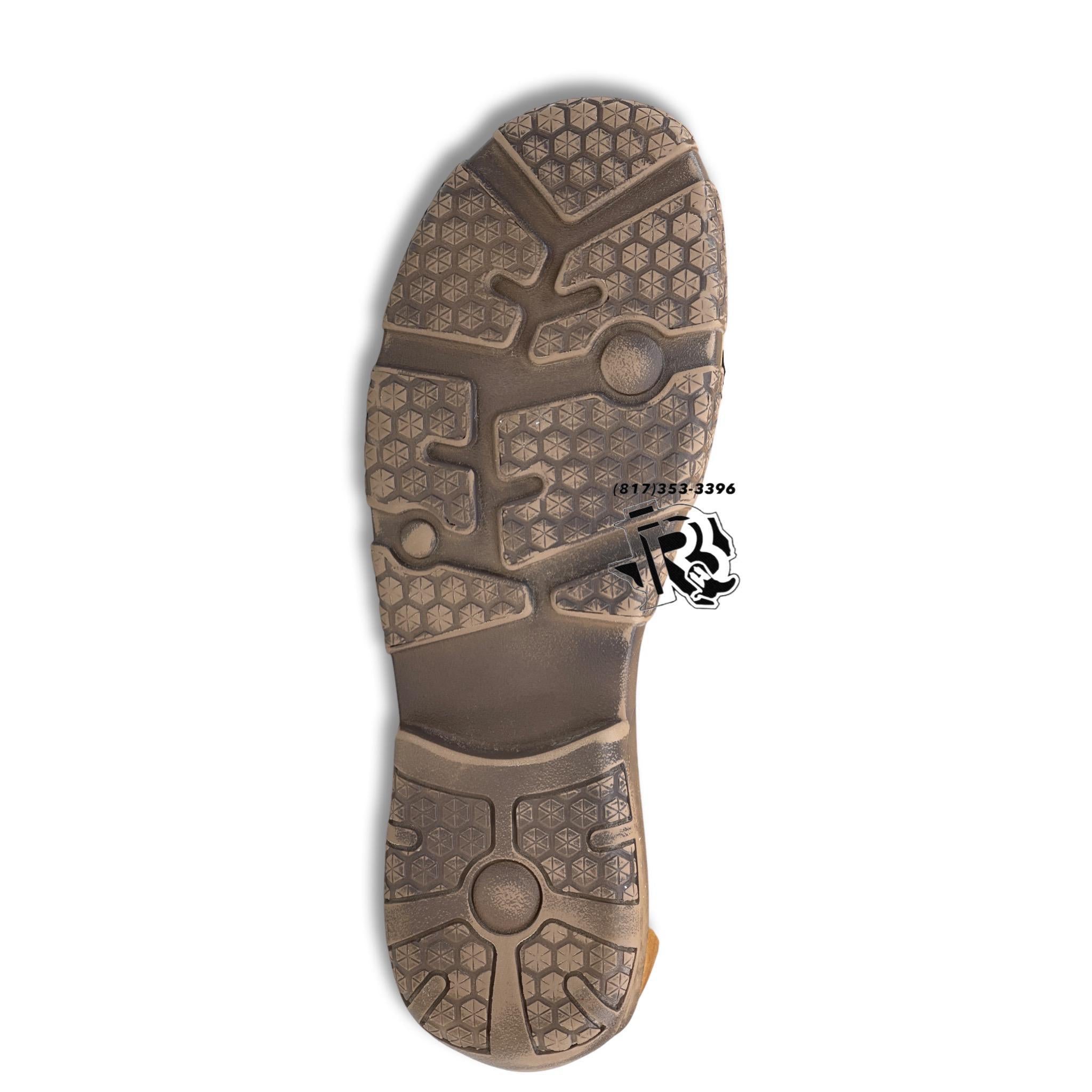 “ FRANK “ | MEN MOC SHOES WITH TOOLED LEATHER LIGHT BROWN
