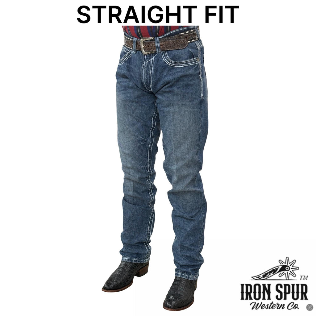 02 | STRAIGHT FIT | IRON SPUR | RINSE WASH | MEN WESTERN JEANS