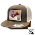 “ BUCKING BULL “ | BR CAPS BROWN/WHITE TRUCKER CAP