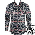 CHARCOAL AZTEC SHIRT | LONG SLEEVE MEN WESTERN SHIRT