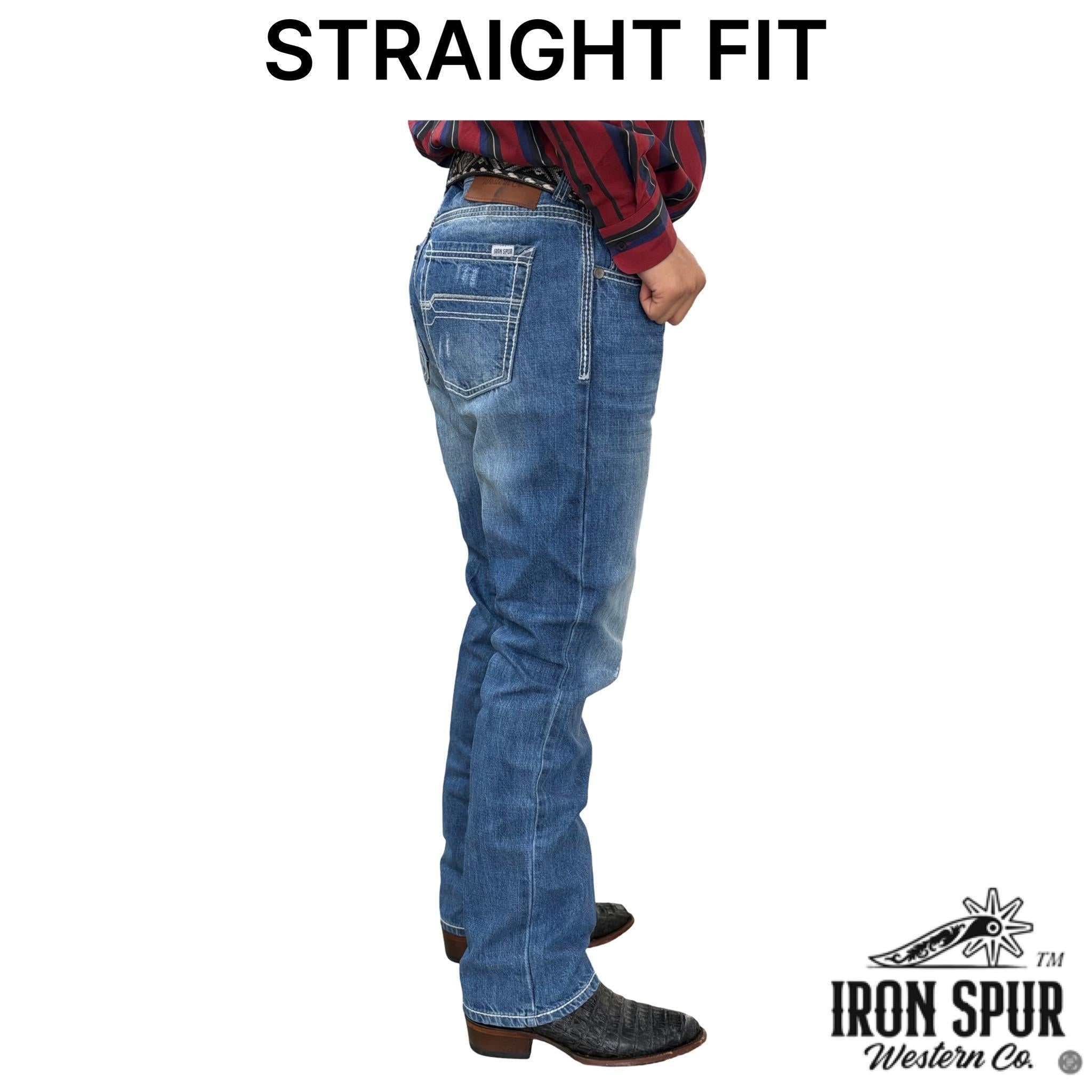 01 | STRAIGHT | LIGHT BLUE | IRON SPUR | MEN WESTERN JEANS
