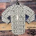 PANHANDLE MEN LONG SLEEVE SHIRT : VINTAGE PATTERN WHITE R0S7495