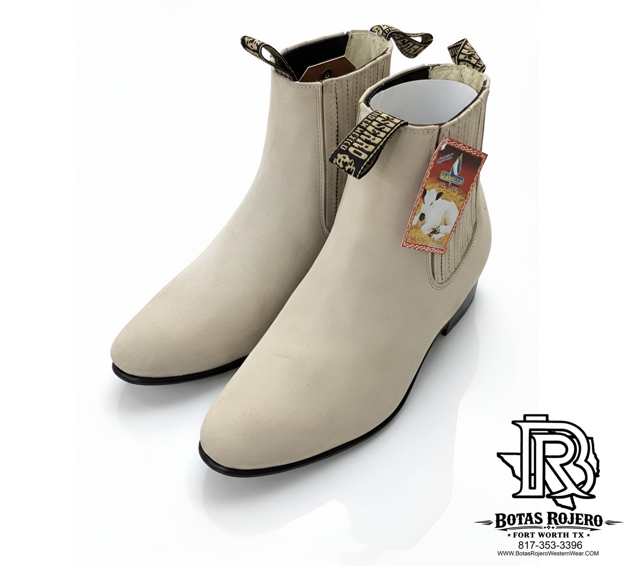 BOTIN CHARRO BESSERRO BEIGE PUNTA NORMAL