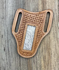 “ PAUL “ |  KNIFE SHEATH WESTERN TOOLED LEATHER| IRON SPUR