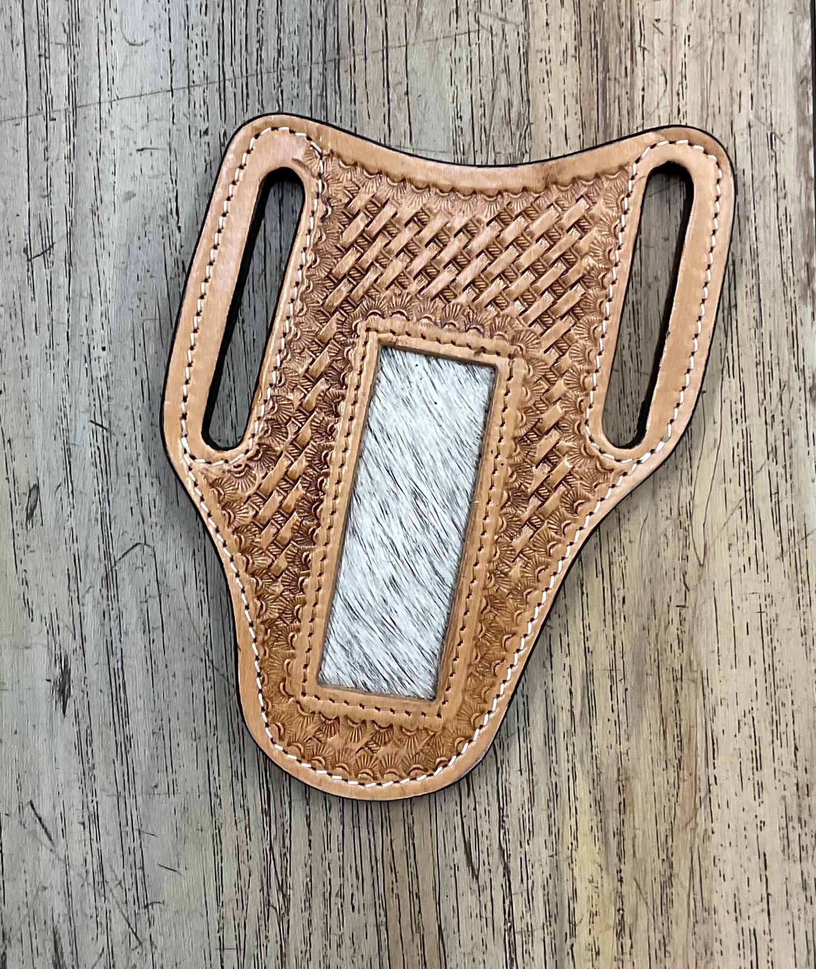 “ PAUL “ |  KNIFE SHEATH WESTERN TOOLED LEATHER| IRON SPUR