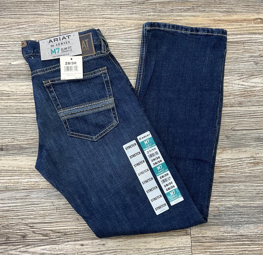 ARIAT STRAIGHT LEG MENS ARIAT M7 TUCKER WASH QUEST JEANS 10051870