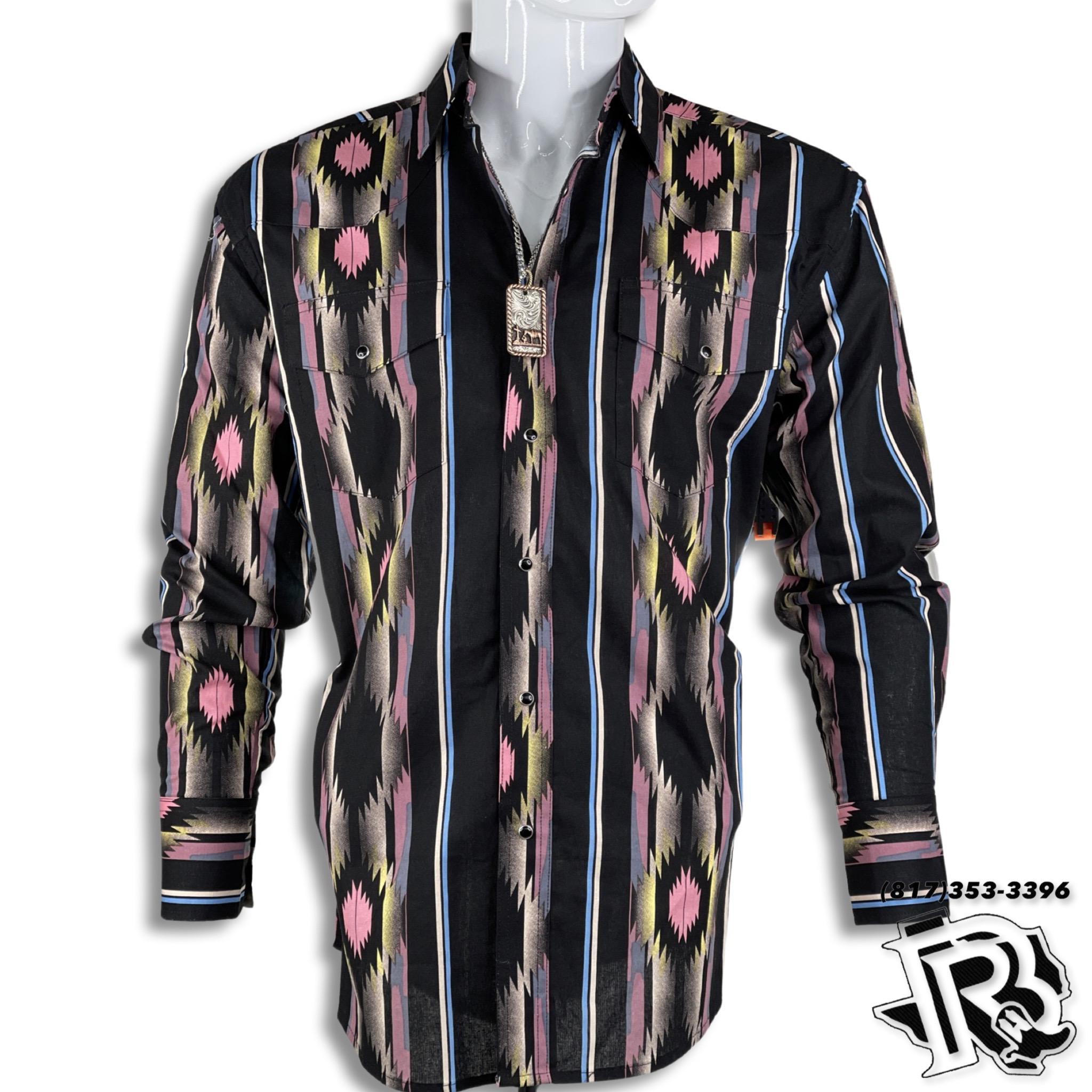 AZTEC PINK | MEN WANGLER WESTERN LONG SLEEVE SHIRT