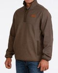 Cinch Men's Brown 1/4 Button Up Pullover Sweatshirt |MWK1534011