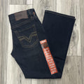 ROCK & ROLL MEN’S TWO TONE DARK WASH RELAXED FIT STRAIGHT BOOT JEANS | BM0SD09796