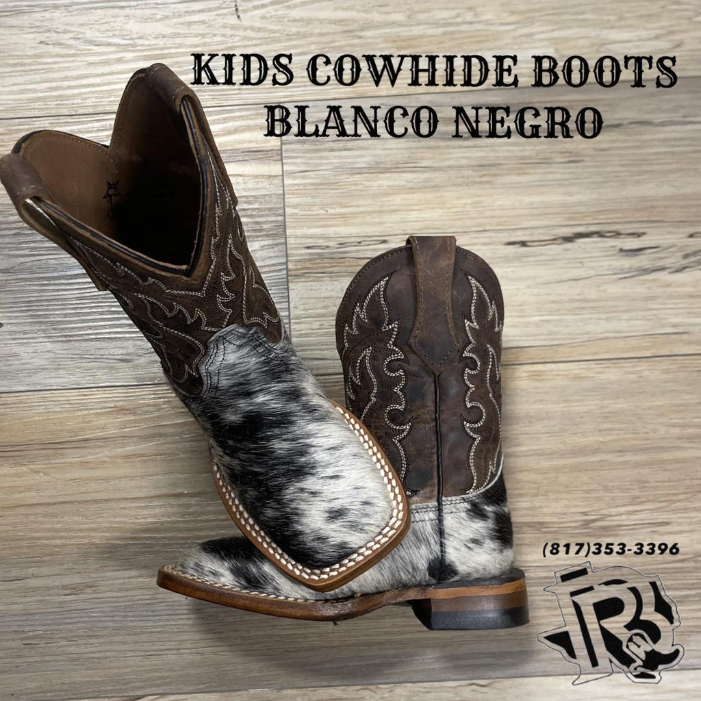 ‘’JAMES’’ | KIDS WESTERN COWHIDE SQUARE TOE BOOTS