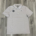 ROCK & ROLL MEN’S GEO ALL OVER PRINTED WHITE POLO | BM51T08332