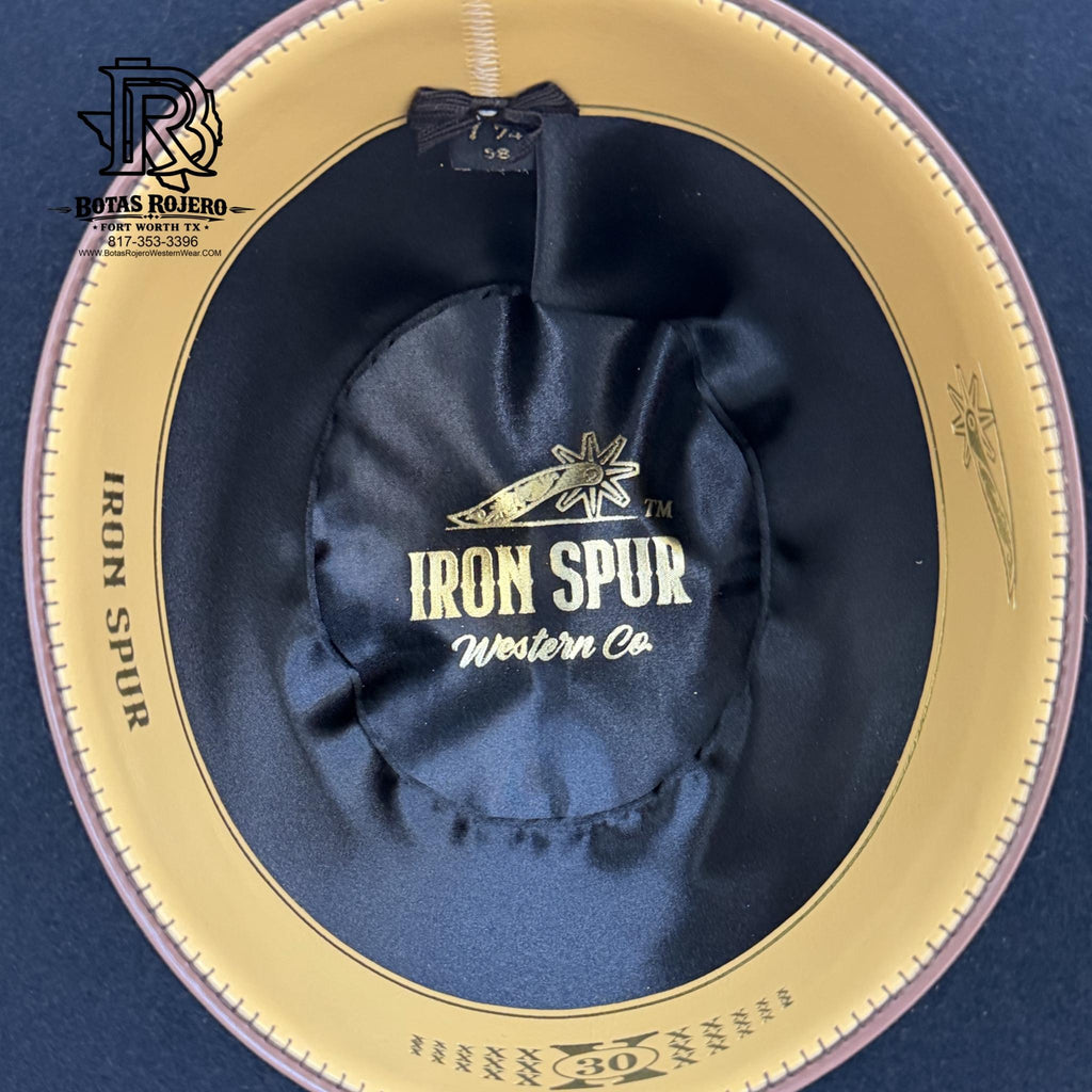 30x Black | Iron Spur Open Crown Western Hats