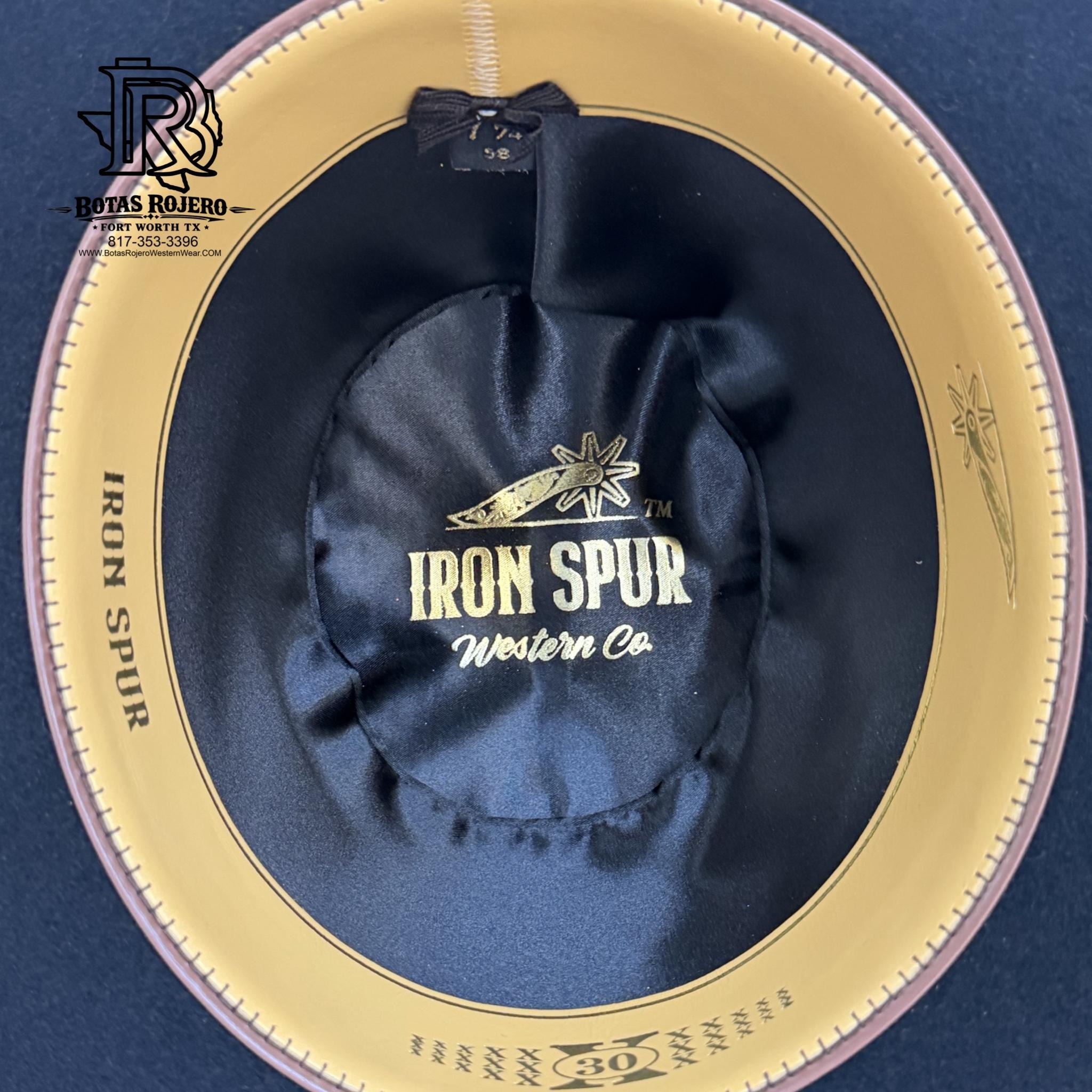 30x Black | Iron Spur Open Crown Western Hats
