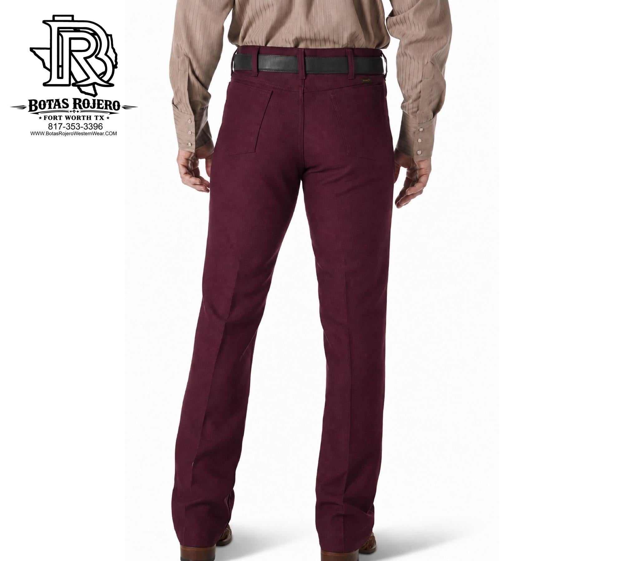 Wrangler Men Jeans Classic Burgundy Polyester 82WN