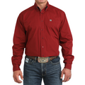 Cinch Men's Solid Burgundy Classic Fit Long Sleeve Button Down Shirt |MTW1106139