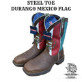 Durango STEEL TOE Mexico Flag WESTERN Work Boots | DDB0431
