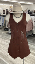 ROCK & ROLL WOMEN’S BRASS MICROSUEDE ARROW ROMPER |BWR2J09349