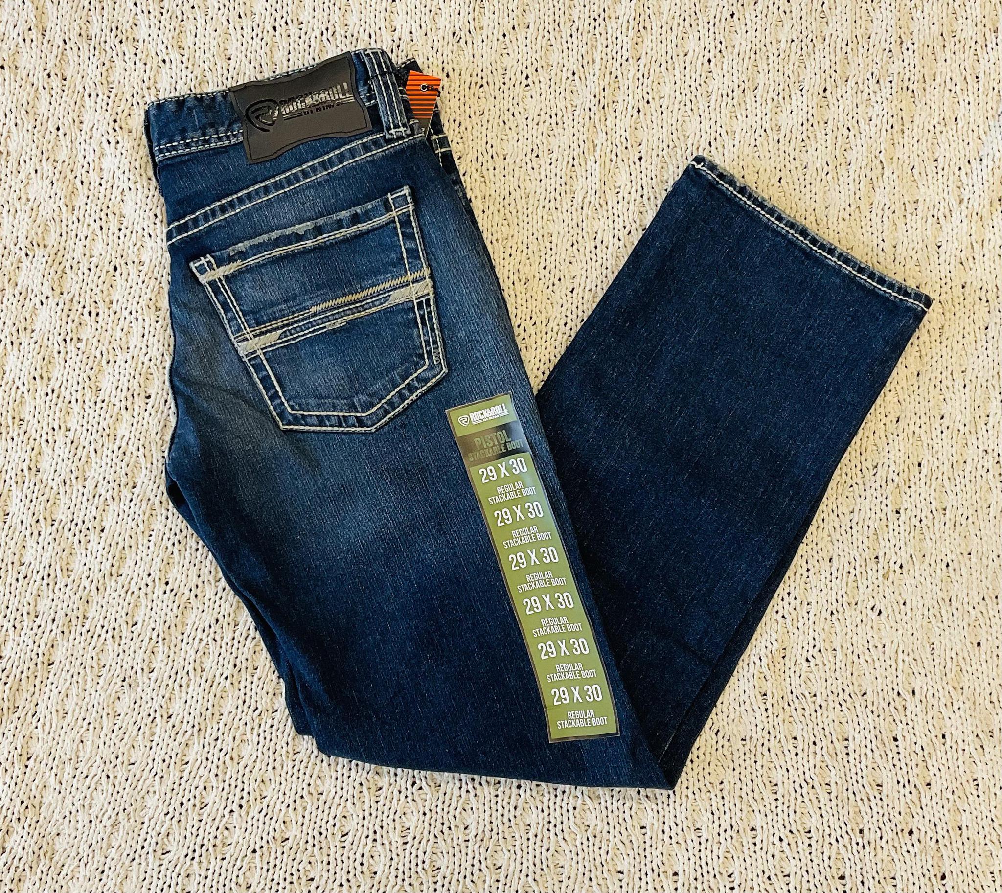 Mens straight raised denim dark vintage jeans | RRMDSPR142 GREEN LABEL