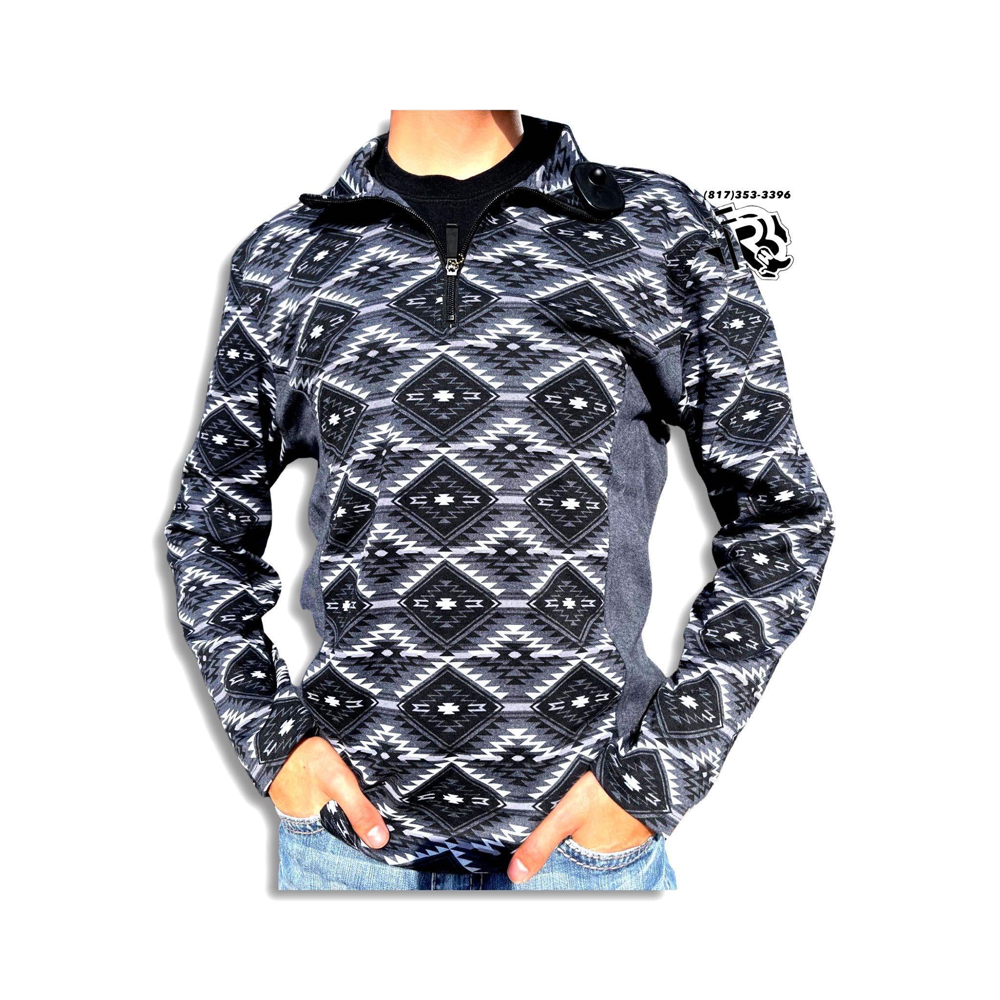“ Randy “ | MENS HEATHER KNIT QUARTER ZIP BLACK PANHANDLE PRMO91RZXR