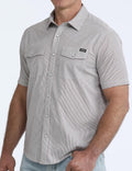 CINCH MEN’S CAMP BURGUNDY SHORT SLEEVE SHIRT | MTW1402014