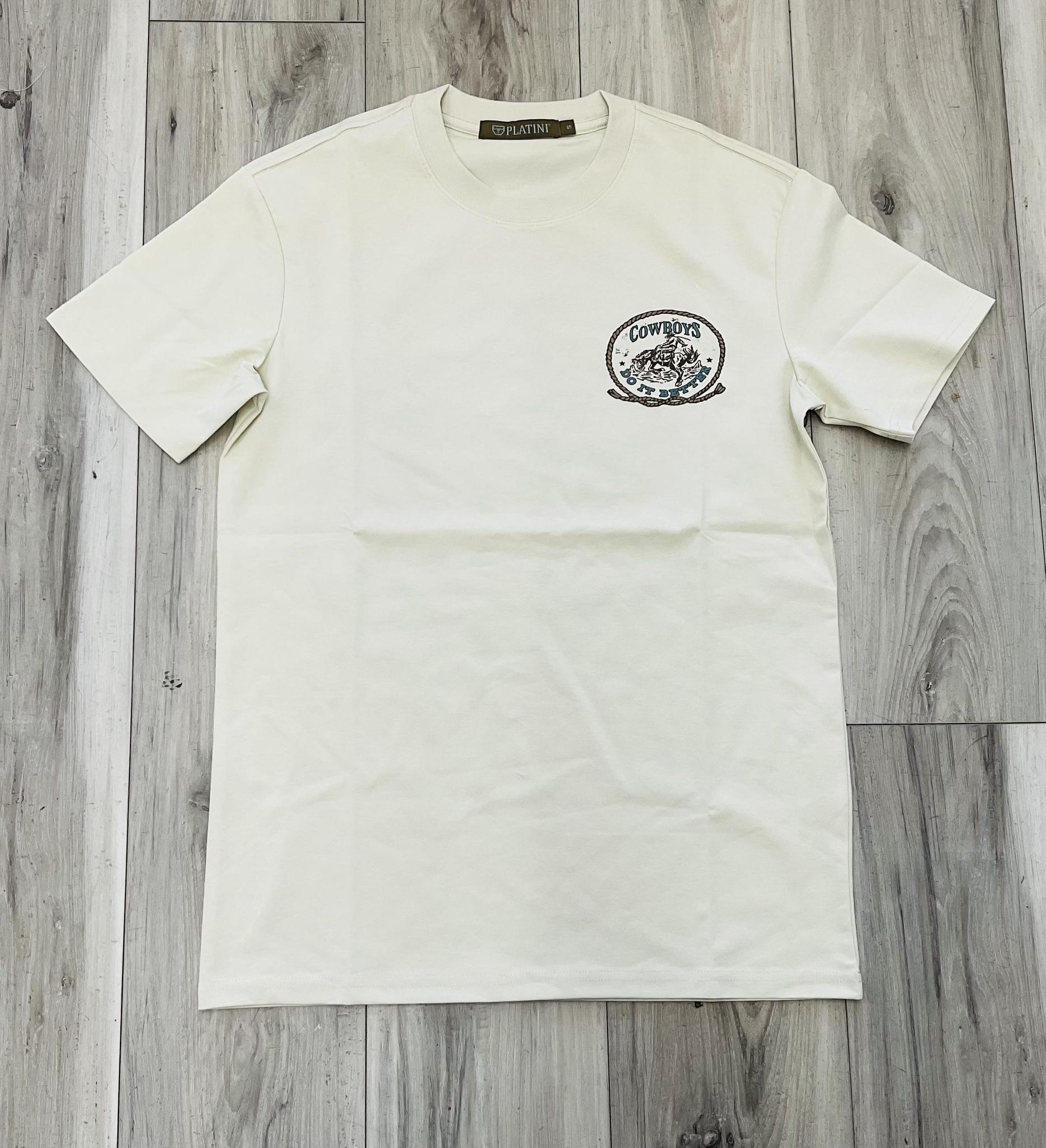 ‘’HENDERSON’’ PLATINI MEN’S MODERN FIT BEIGE T-SHIRT | STT11402