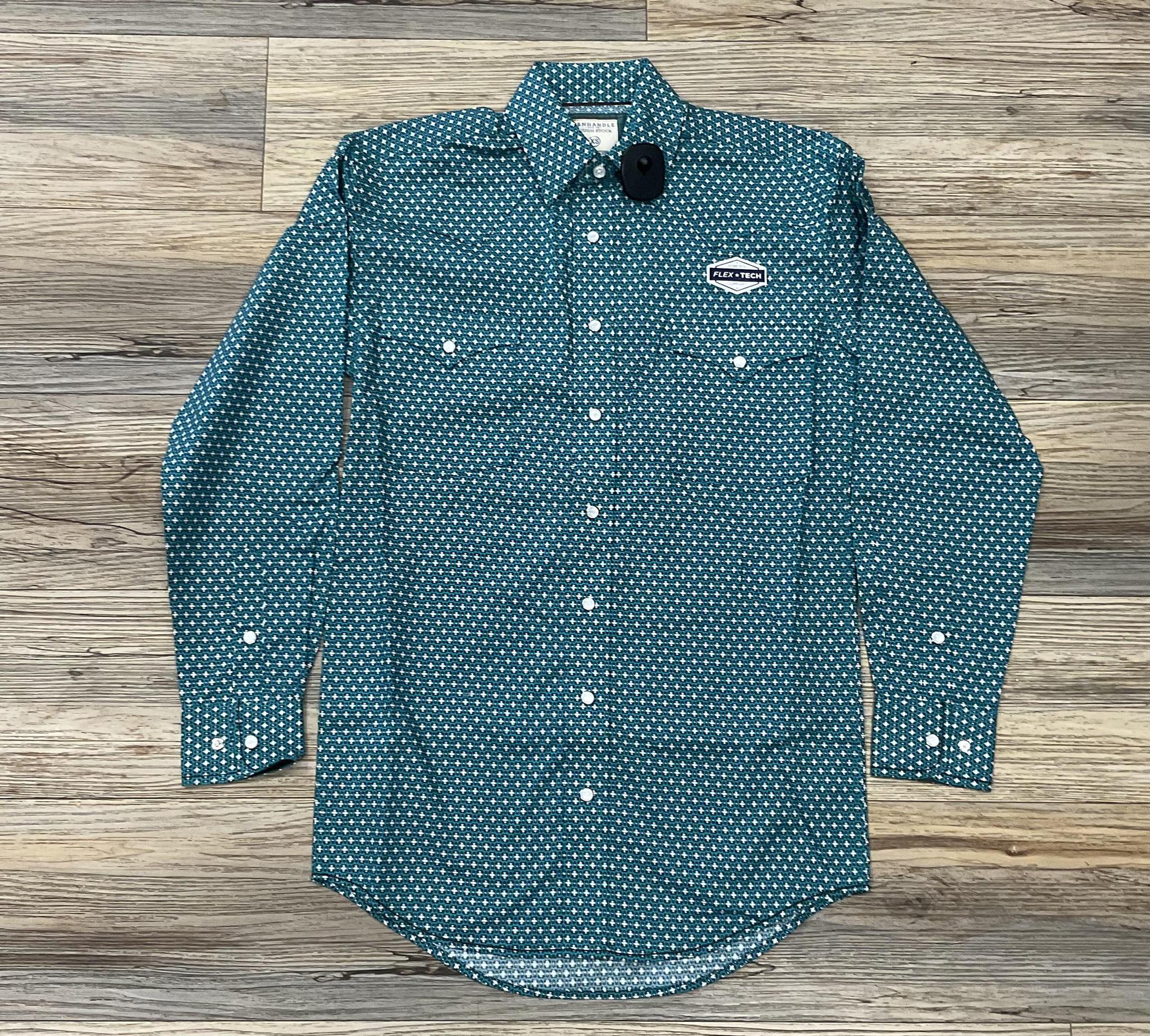 Men’s panhandle turquoise long sleeve shirt | RMN2S02801