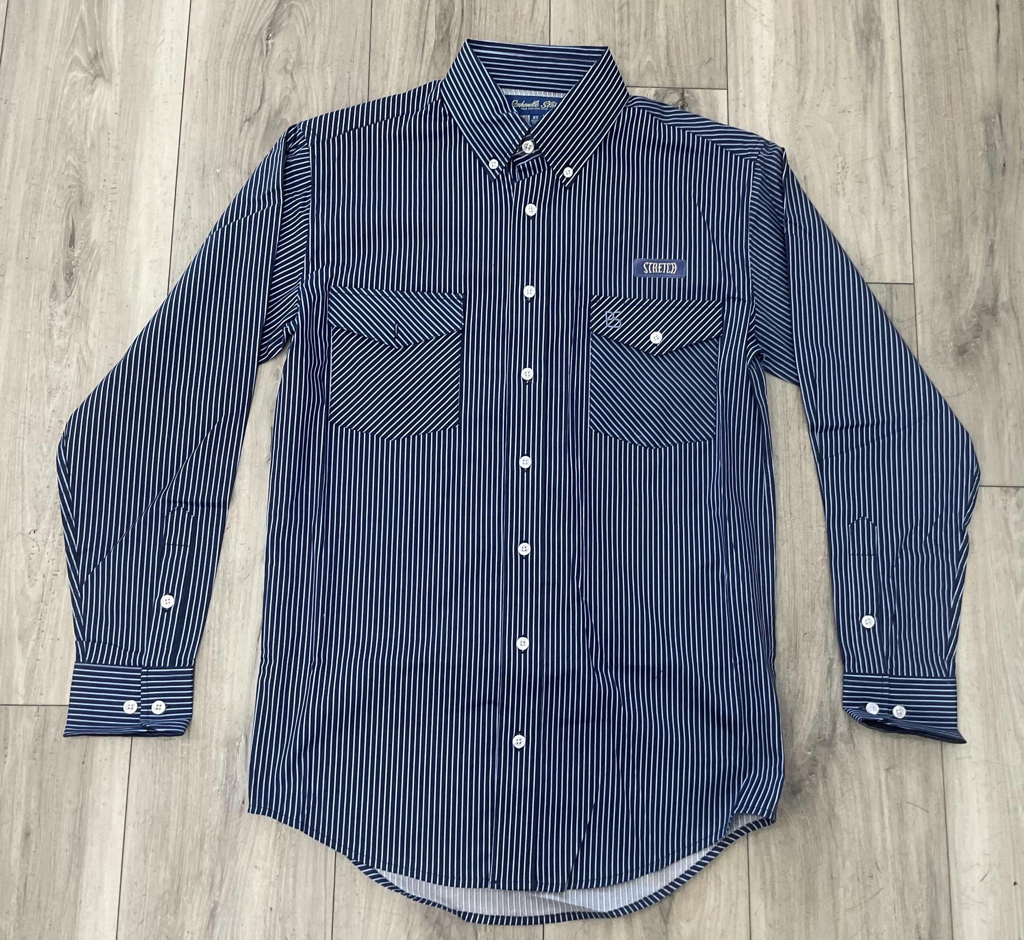 PANHANDLE MEN’S 2 PKT NAVY LONG SLEEVE SHIRT | SMB4S09558