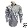 “ Ezekiel “ |MEN LONG SLEEVE BUTTON UP CASHMERE BLUE  10042077