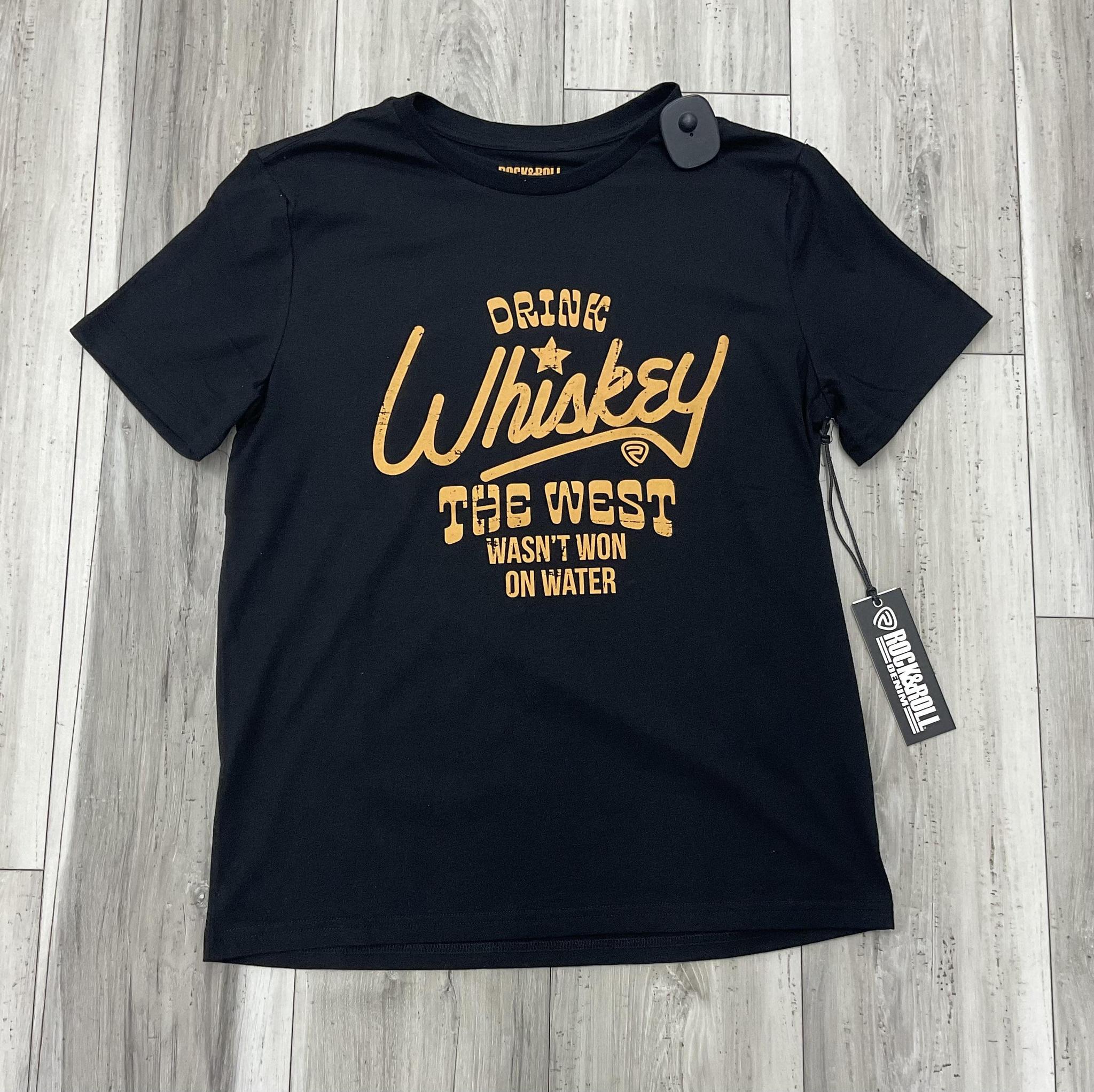 ROCK & ROLL BLACK WHISKEY GRAPHIC T-SHIRT |BU21T09852