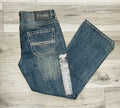 ROCK & ROLL MEN’S RAISE DENIM EMB PISTOL BOOTS DARK VINTAGE JEANS | BM0PD08581