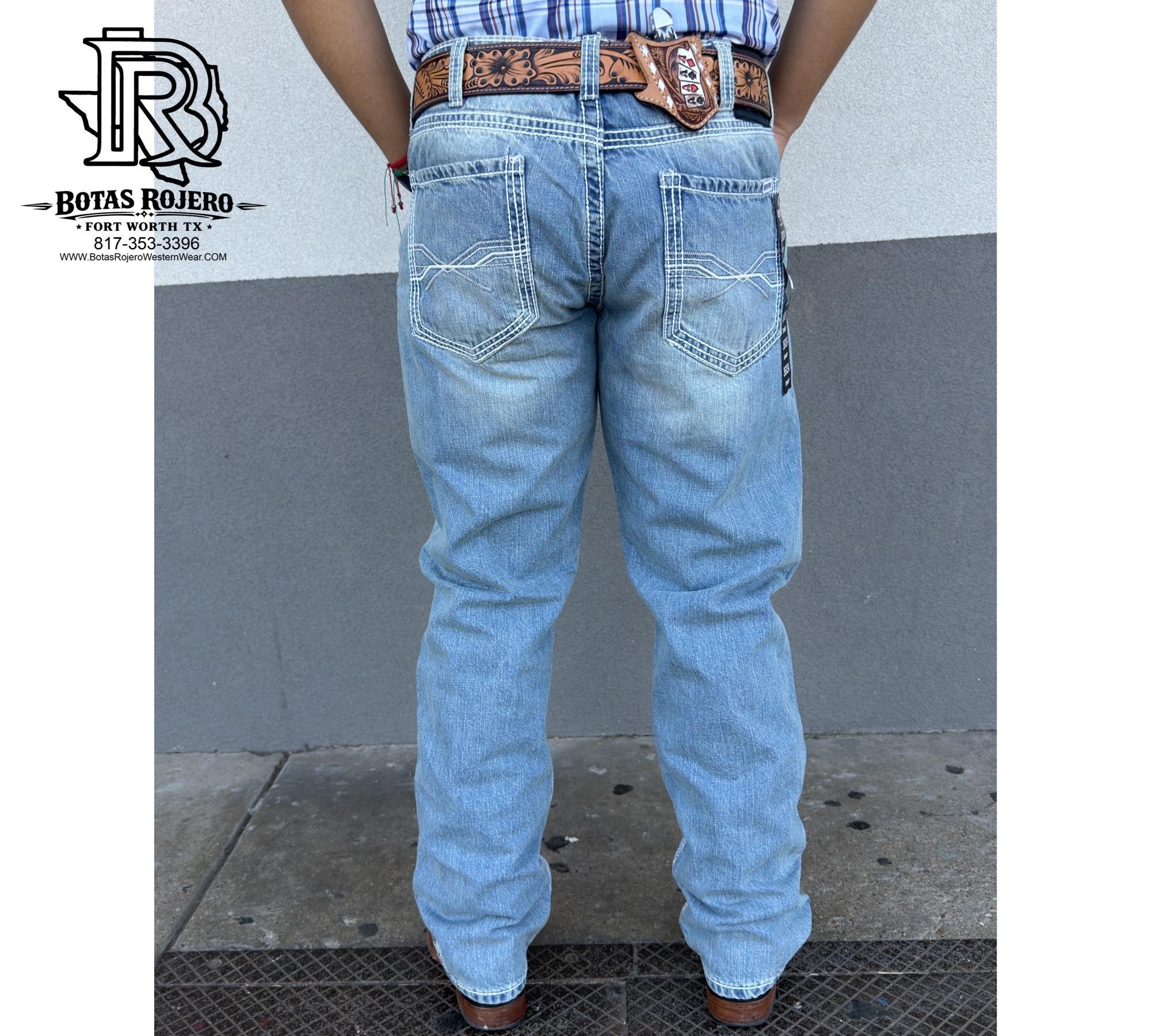 07 | Iron Spur Men’s Straight-Leg Western Jeans – Light Wash