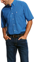 10026617 MNS NAYLON SS STRETCH PERF SHIRT MZRN BL