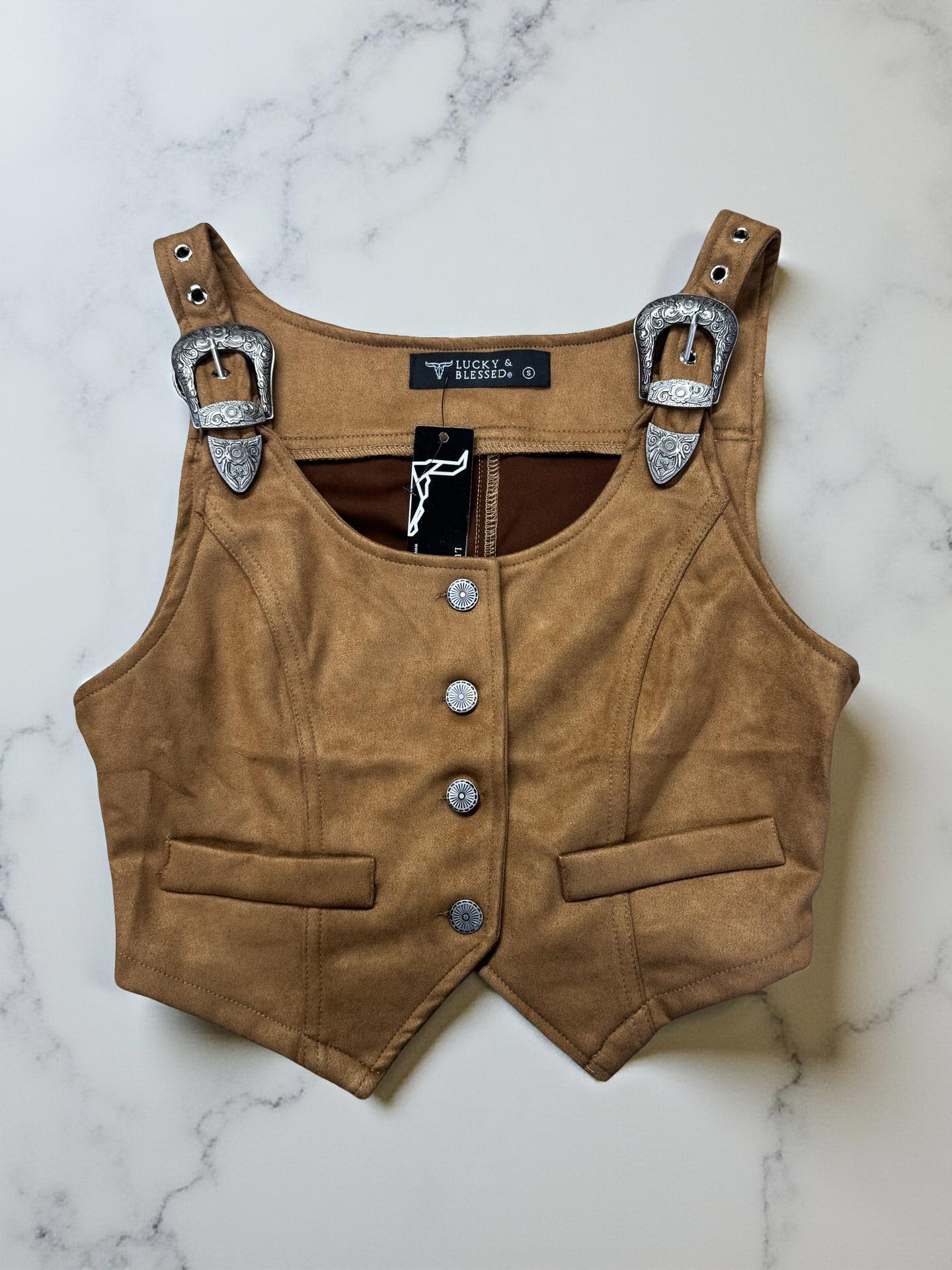 ANGEL SUADE BUCKLE VEST