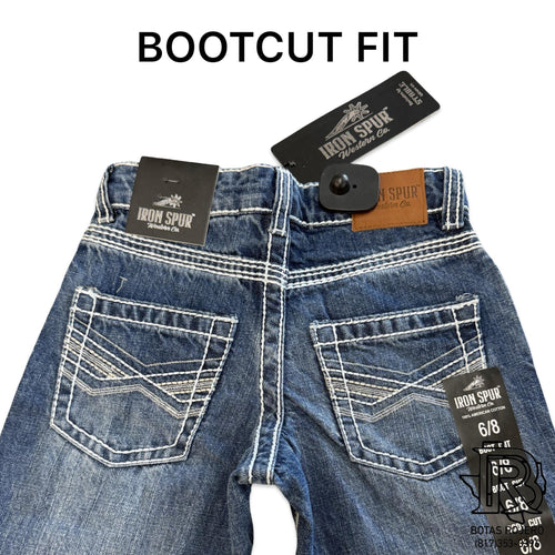 02 KIDS | DARK WASH | BOOTCUT | IRON SPUR | BOYS WESTERN JEANS