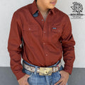 IRON SPUR | Men’s Copper Western Pearl Snap Long Sleeve Shirt
