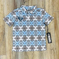 BOYS ROCK & ROLL WHITE AZTEC SNAP POLO | BB51T06010