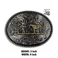 “ Cowboy & Cross “ | MEN WESTERN BELT BUCKLE SQUARE