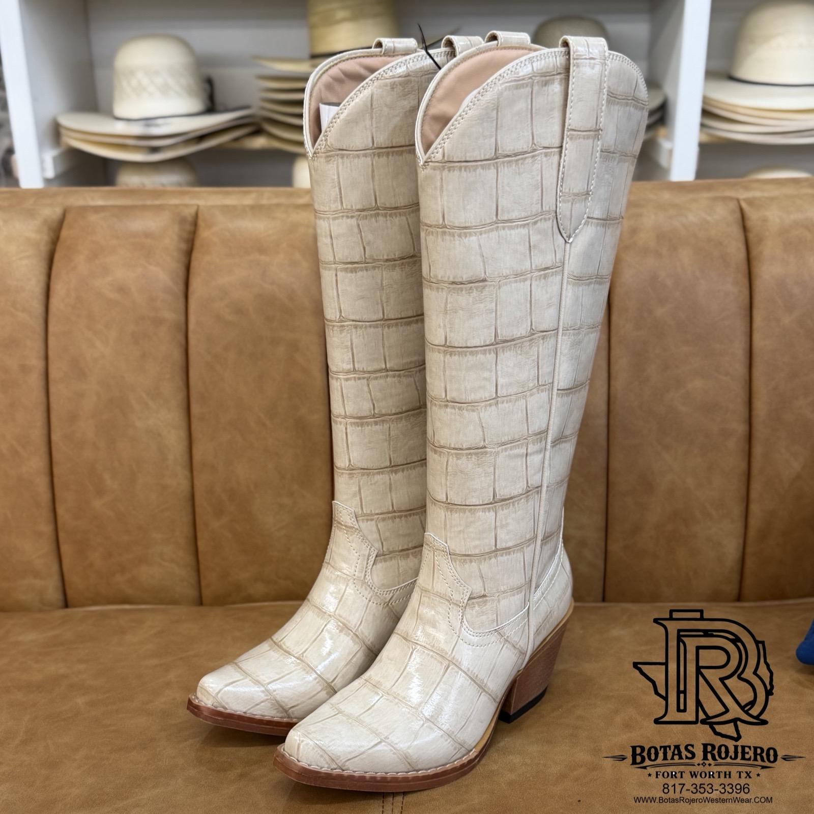 Bonita | IRON SPUR WOMEN WESTERN BOOTS CAIMAN IVORY PRINT