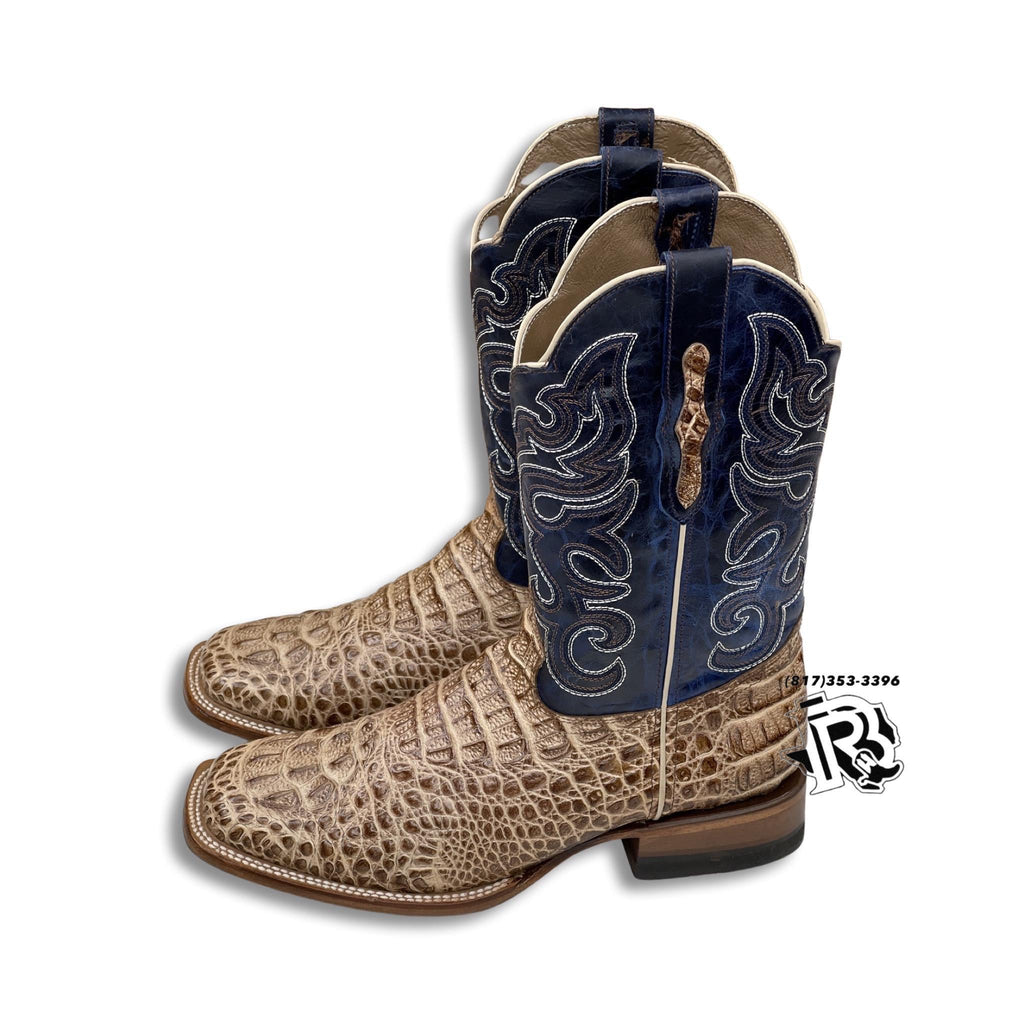 -CAIMAN HORNBACK ORIX PRINT | MEN WESTERN SQUARE TOE BOOTS